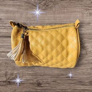 Yellow makeup bag